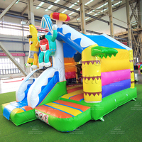 WINSUN Meilleure Vente Aire de Jeux Gonflable Intérieure pour Enfants, Toboggan, Trampoline, Château Gonflable, Thème Animaux, Installation Facile