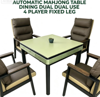 Table de Mahjong Électrique Pliante Automatique pour 4 Joueurs, Pieds en Acier Inoxydable, Design Minimaliste Moderne, Pieds Fixes, Divertissement Familial
