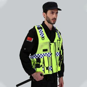 Gilet de sécurité moto réfléchissant personnalisé pour l'été, vêtement haute protection avec gilet tactique fluorescent pour la circulation - Product Image 3