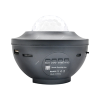 Proyector de Galaxia con Conexión USB de 5V, Altavoz LED con Música, Luz Nocturna Dinámica de Cielo Estrellado, Aurora y Olas del Océano, Decoración de Pared para Dormitorio