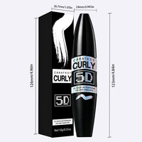 CARATKEY Mascara 5D Volumisant et Courbant Imperméable Longue Tenue Anti-Bavures Effet Naturel Base Quotidienne pour Cils Maquillage