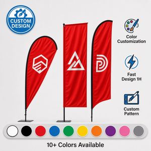 Maßgefertigte Tropfenförmige Werbe-Strandflagge mit Wasserbasis für Geschäftsförderung - Product Image 1