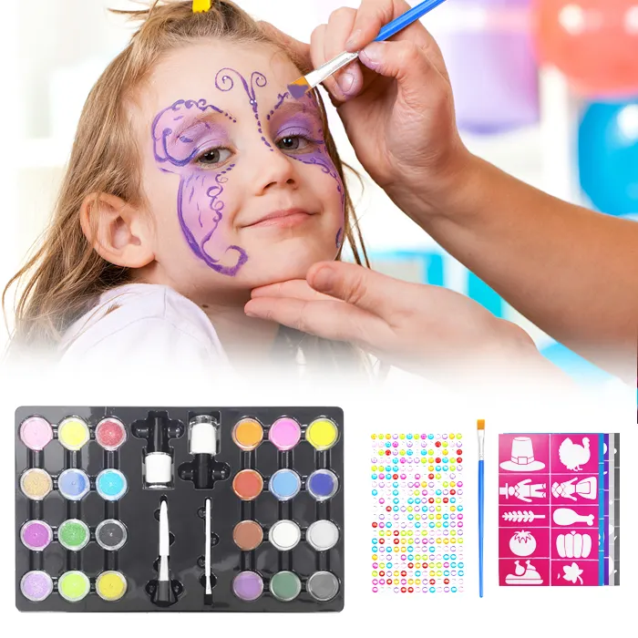 KHY Wax – ensemble de peinture pour le visage à base d'eau, maquillage corporel professionnel Halloween pour enfants, Palette de peinture pour le visage