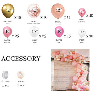 <span class=keywords><strong>Kit</strong></span> de guirlande d'<span class=keywords><strong>arche</strong></span> de ballons en or rose et blanc pour la décoration de fête de mariage ou de baby shower - Product Image 5