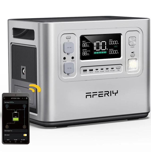 2048Wh Portable Power Station and Solar Panel Wireless Portable Power Station Lifepo4 Silver