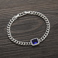 Pulsera Cubana Ajustable con Circonitas Cuadradas Geométricas Multicolor, Accesorios de Hip Hop y Rap, Directo de Fábrica