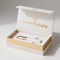 Boîte personnalisée avec couvercle et base, et boîte cadeau noire pour appareil de beauté, en carton robuste