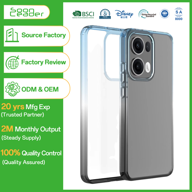 Soonleader Gradient Hybrid Clear Frosted Translucent TPU+PC Hard Matte Shockproof Customizable Color Design Mobile Phone Case