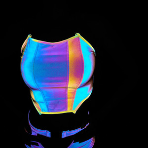 European American Cross-border Hot-selling <strong>Reflective</strong> Strappy Bow Collar Vest Women's Sexy Tight Luminous <strong>Top</strong> - Product Image 4