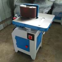 Convient pour le travail du bois et les produits en bois, ponceuse verticale manuelle à éponge, machine à poncer à bande à rouleau courbé, ponceuse à tambour