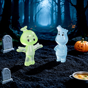 Nouvelles capsules lumineuses transparentes micro-paysagères, figurines de petits feux de joie mignonnes, décorations DIY d'Halloween, petits ornements de bureau - Product Image 4