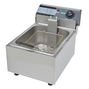 Freidora Comercial <span class=keywords><strong>de</strong></span> Acero Inoxidable <span class=keywords><strong>de</strong></span> un Solo <span class=keywords><strong>Cilindro</strong></span> y 14L <span class=keywords><strong>de</strong></span> Capacidad, con Control <span class=keywords><strong>de</strong></span> Temperatura y Función <span class=keywords><strong>de</strong></span> Temporizador - Product Image 1