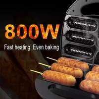 Machine à Hot-Dogs Électrique Mini Professionnelle Sonifer SF-6070 220V, Gaufrier à Hot-Dogs 6 Trous pour la Maison