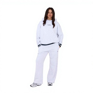 Conjunto de Ropa Femenina Personalizada de 2 Piezas, Sudadera con Capucha y Pantalones Anchos, Conjuntos de Mujer al por Mayor de Fábrica - Product Image 1