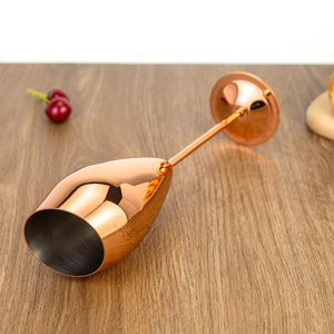 Elegant Rose Gold 200ml Unbreakable Long Stem Stainless Steel Wine Glass Tulip <strong>Champagne</strong> <strong>Flutes</strong> for Party Wedding Restaurant - Product Image 6