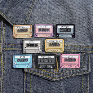 Fabricant en gros de badges en émail noir vintage des années <span class=keywords><strong>80</strong></span>, <span class=keywords><strong>groupe</strong></span> de musique <span class=keywords><strong>rock</strong></span>, pour la décoration des vêtements - Product Image 3