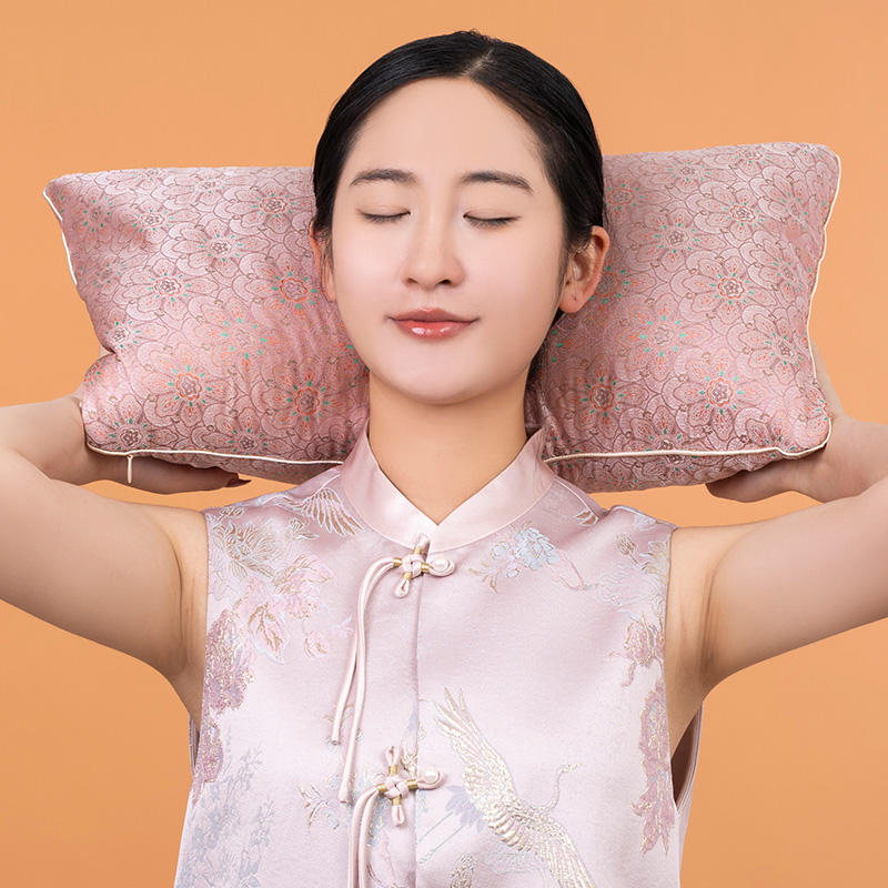 Blush Sakura Brocade Pillow