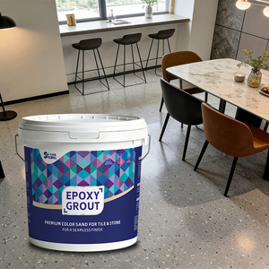 Peinture époxy bicomposante effet marbre sable coloré haute brillance autolissante pour sols en <span class=keywords><strong>ciment</strong></span> et carrelage céramique - Product Image 1