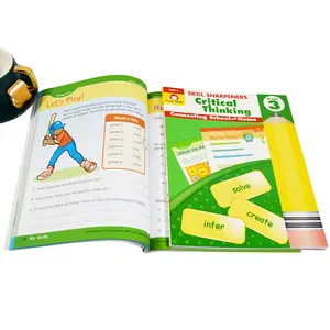 China Manufacturer Custom Preschool Workbook Softcover Paperback Book Printing For Children