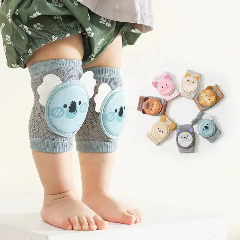 Breathable Cotton Nylon Baby Socks Anti Slip Toddler Crawling Knee Pad For Knee Leg Guards Protection