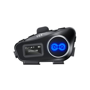 Y6X 5,1 Chips casco impermeable Blue Tooth comunicaciones intercomunicador 4peopel motocicleta intercomunicador grupo con pantalla FM y Oled - Product Image 1