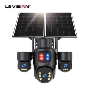 Caméra de surveillance réseau PTZ solaire LS VISION <span class=keywords><strong>HD</strong></span> 6MP 12X Zoom extérieur <span class=keywords><strong>AI</strong></span> trois objectifs trois écrans AOV capteur CMOS IP66 - Product Image 3