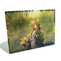 Support de table en acrylique holographique anime à paillettes liquides 8MM d'épaisseur, écologique, personnalisé, pour affiches et cadeaux, vente en gros