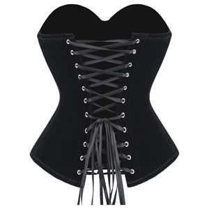 Corset <span class=keywords><strong>bustier</strong></span> en velours sans bretelles, à lacets, avec soutien-gorge intégré, <span class=keywords><strong>pour</strong></span> le maintien de la taille et la compression abdominale, grande taille - Product Image 5