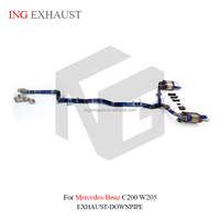 ING Nouveauté Échappement Catback en Titane à Soupapes pour Mercedes Benz Série C C200 W205 avec Soupape d'Échappement Pièces de Course