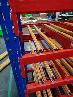 Großhandel Maßgefertigte Q235B Stahl Selektive Lagerregale Schwerkraft-Kartonflussregale Rollenregale Stapelbare Regale