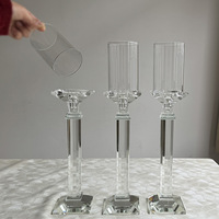 SPR Accessoires de mariage européens, bougeoirs en cristal de verre à tête unique, bougeoirs sans flamme écologiques, décoration pour la maison et l'hôtel, Pâques