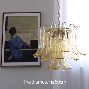 American Retro Vintage Medieval Art <span class=keywords><strong>Glass</strong></span> Chandelier Luxury French-Style para dormitorio Sala de estar Comedor-Disponible Medio - Product Image 2