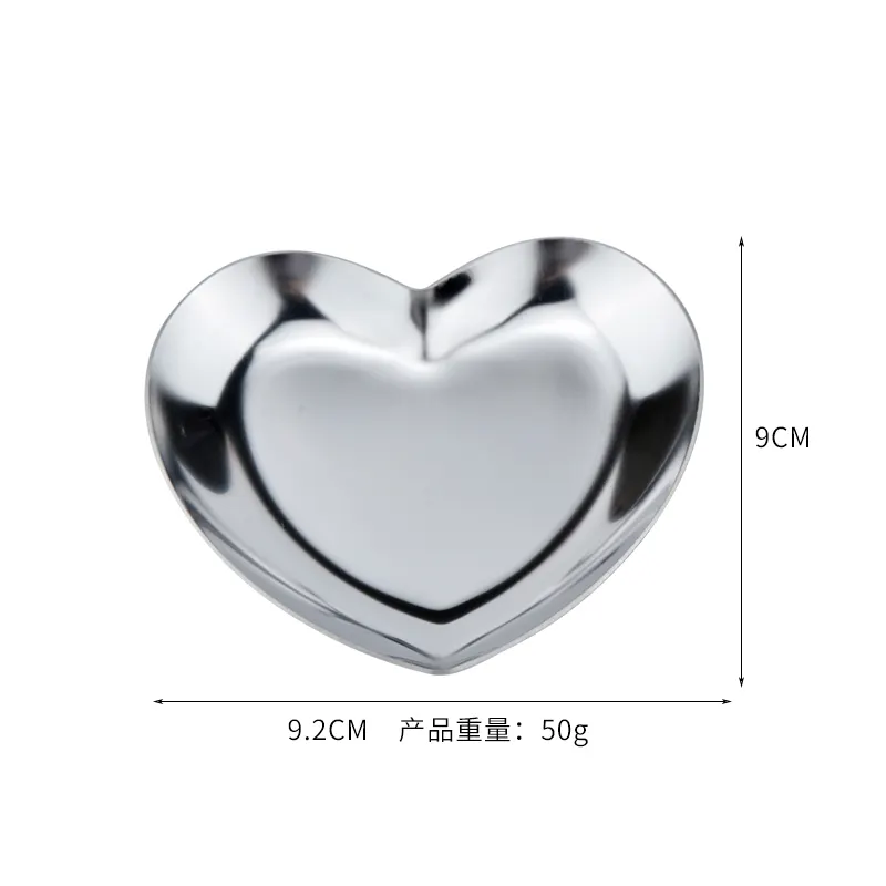 Factory wholesale Luxury Stainless steel Ring Candle Heart shaped Watch Ring Trinket Decorative Jewellery Jewelry Tray