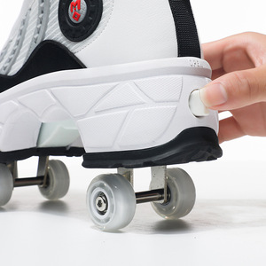 Mesh Four-Wheeled Roller Skates With Brakes Convertible Wheels For Kids Boys Girls Size 33-43 Breathable Outdoor Use - Product Image 4