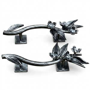 Plantas ornamentales florales de hierro para decoración de pared, estilo elegante, acabado pintado, accesorios para cercas - Product Image 1