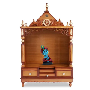 Ídolo de Krishna Pintado a Mano con Acabado Azul, Pieza Decorativa Espiritual para el Hogar, Templo, Escritorio de Oficina, Tablero de Auto y Regalo - Product Image 4