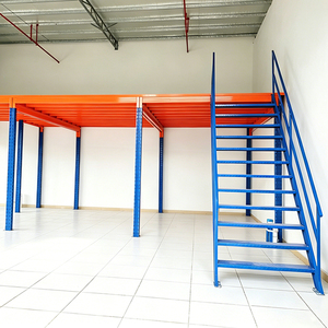 Gudang Logistik Menggunakan Baja Cold Rolled Kekuatan Tinggi 2 Lapisan Mezzanine Tugas Berat Anti Korosi Kapasitas Beban 500kg/m² - Product Image 1