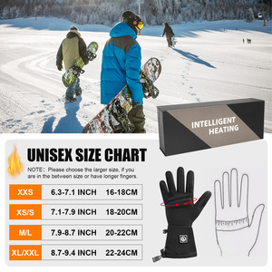 Gants chauffants pour le cyclisme, la moto, les sports d'hiver, respirants, fins, imperméables, à batterie électrique, SAVIOR - Product Image 4