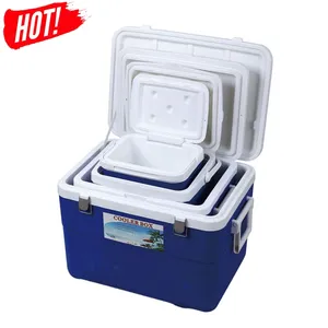 Insulated Portable Cooler Leak-proof Cooler Keeps Ice For Up To 48 Hours 5l 13l 26l 45l Blue Cooler Box Set Of 4