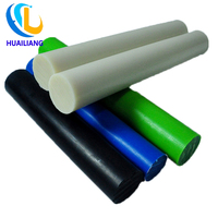 Barres en plastique nylon/HDPE personnalisées, résistantes à l'usure et à la chaleur, barres rondes en plastique colorées, barres extrudées solides