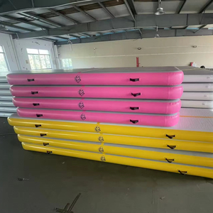 LDK Équipement <span class=keywords><strong>de</strong></span> sport Tapis <span class=keywords><strong>de</strong></span> culbutage <span class=keywords><strong>gonflable</strong></span> et trampoline 15mm d'épaisseur 1200cm <span class=keywords><strong>de</strong></span> longueur <span class=keywords><strong>Piste</strong></span> d'air arc-en-ciel multicolore - Product Image 1