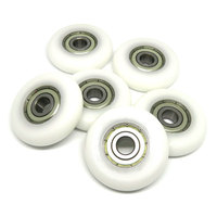 Rouleaux de glisse en plastique POM revêtu de nylon 8x40x10 mm BSR62840-10 OD 40 mm pour portes coulissantes