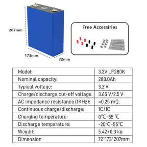 Baterai Lithium prismatis, <span class=keywords><strong>3</strong></span>.2v 100ah 200ah 280ah 300ah 400AH baterai Lithium prismatis untuk penyimpanan surya 10kW 20kW 30kW 40KW Rv - Product Image 6