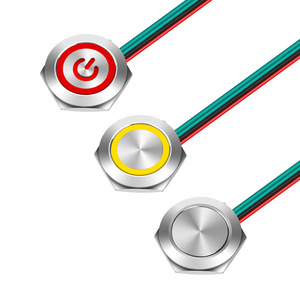 Waterproof Tactile Self Resetting Micro Travel <b>Push</b> Button Switch With Led Ring <b>Light</b> 16mm Metal Round Head Ip65 - Product Image 2
