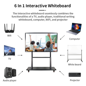 Tableau blanc interactif mobile avec écran <span class=keywords><strong>tactile</strong></span> 75 pouces 4K, tableau de présentation intelligent avec caméra 13MP pour la salle de classe - Product Image 2