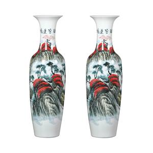 2.2 mètres et 6 pieds de haut peints à la main grands vases de sol en céramique chinoise comme décorations pour la maison, vases en céramique - Product Image 3