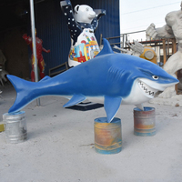 Sculpture géante grandeur nature en résine plastique fibre de verre de haute qualité, représentant un dauphin, un requin ou un pieuvre, pour parc moderne, à vendre.