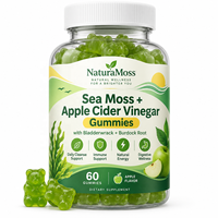 Gummies véganes de mousse de mer à marque privée pour le soutien immunitaire, avec mousse d'Irlande, fucus vésiculeux et racine de bardane, complément alimentaire à base de plantes sans OGM