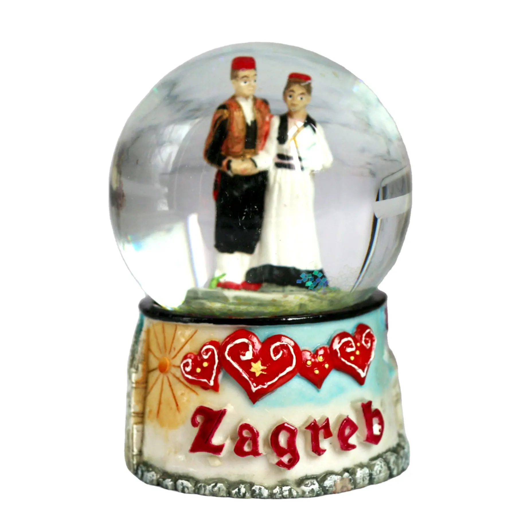 Handpainted seria bride and groom souvenir snow globes 2021 new promotion rest Christmas snow globes
