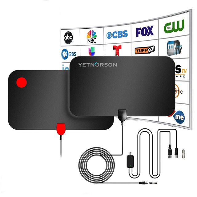 HDTV Indoor Panel Digital Antnna 4K Free Television Aerial Receiving Digital Signals hd Tv Antenna with Amplifier
